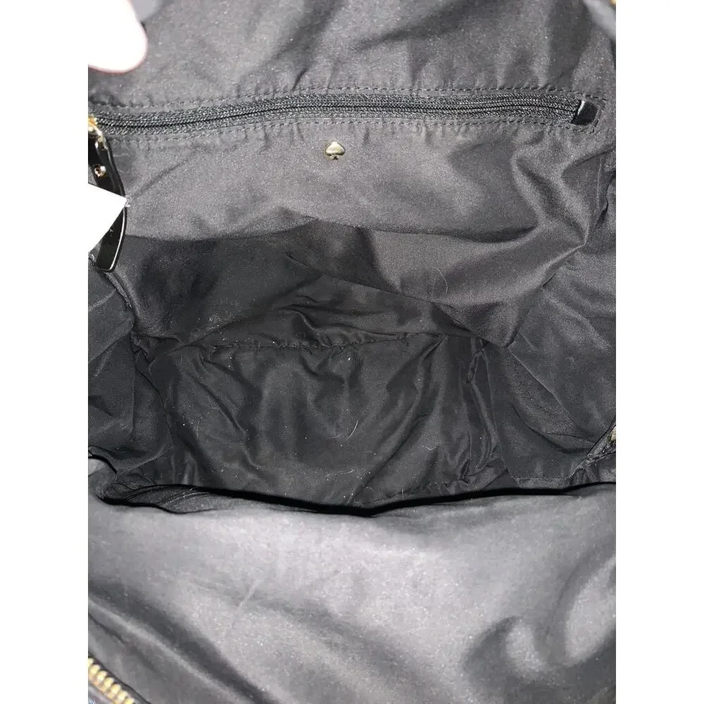 Kate Spade Quilted Nylon Backpack Black Adjustable Straps Women's Bag‎